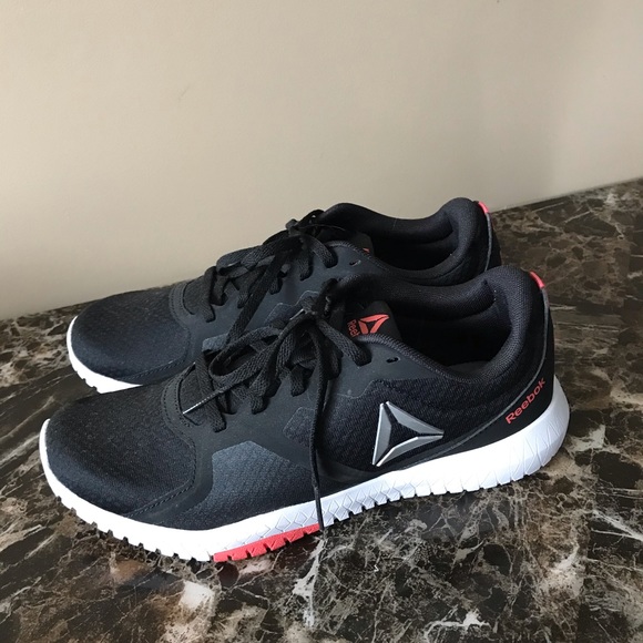 Reebok Shoes - Reebok Women's Black White Pink Athletic Sneakers